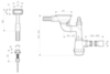 Omoikiri WK-1-GM-A 4956470 Арматура с клапаном-автоматом для одночашевых моек с прямоугольным переливом и декоративным элементом для корзины, вороненая сталь