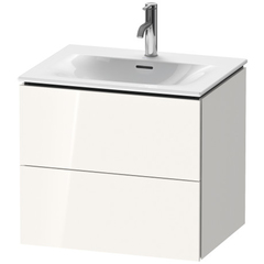 Duravit L-Cube LC630502222 Тумба подвесная под раковину, 2 ящика, 550x620x481мм, цвет White High Gloss фото