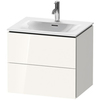 Duravit L-Cube LC630502222 Тумба подвесная под раковину, 2 ящика, 550x620x481мм, цвет White High Gloss