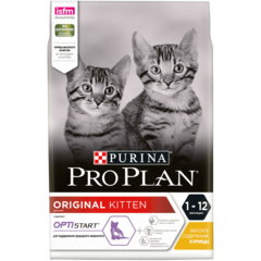 Pro Plan сухой корм для котят (курица) 3кг