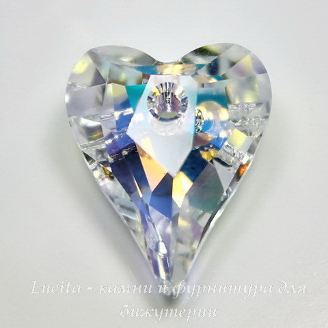 6240 Подвеска Сваровски Сердечко Wild Heart Crystal AB (17 мм) ()