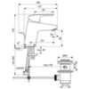 Ideal Standard Ceraflex B1708AA Смеситель для раковины однорычажный с донным клапаном