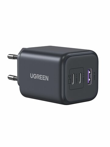Сетевое зарядное устройство UGREEN X527 (65156B) 45W 3-Port USB-A+2-USB-C GaN Fast Charger EU, серый