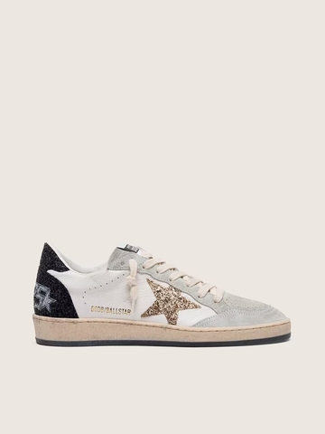 Ball Star in nappa and suede with glitter star and black heel tab