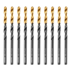 Сверло по металлу, 4 мм, HSS-Tin, Golden Tip, 10 шт. Denzel