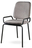 Стул ror, double frame, велюр, черный/серый