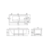 VitrA Neon 52520001000 Ванна прямоугольная 160х70 см