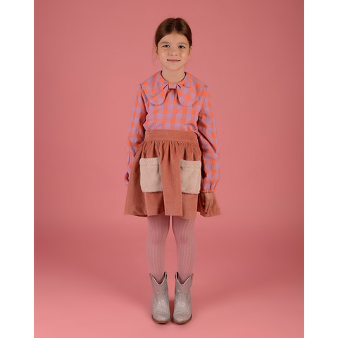 Блуза Raspberry Plum (Модель Gingham Purple Orange) купить в Babyswag