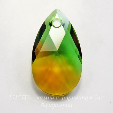 6106 Подвеска Сваровски Капля Fern Green/Topaz Blend (16 мм) ()