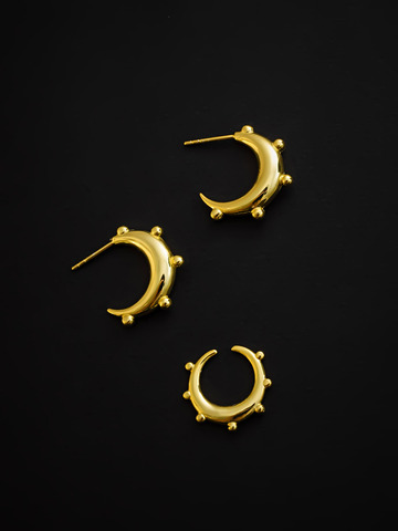 Кафф Мирах, серебро 925, позолота 18k 3