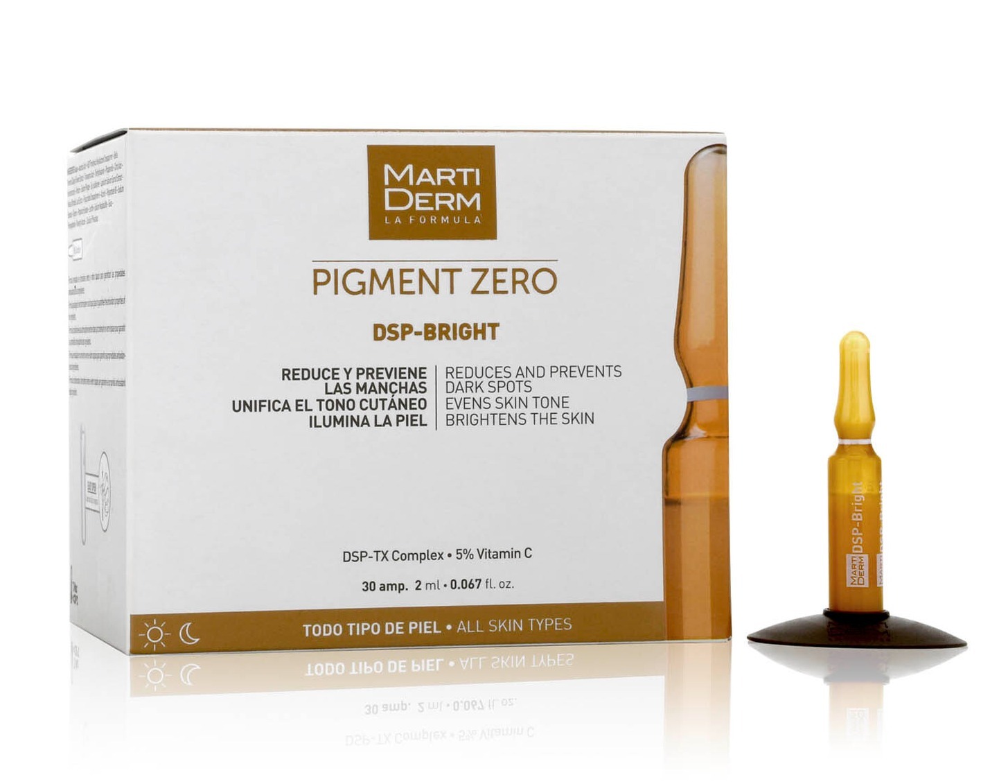 Ампулы для осветления пигментации MartiDerm Pigment Zero Dsp bright 30амп по 2мл