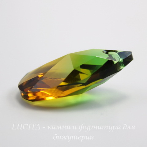 6106 Подвеска Сваровски Капля Fern Green/Topaz Blend (16 мм) ()