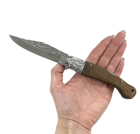 Складной нож Лев, сталь 65Х13, B636, Pirat