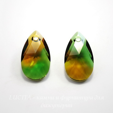 6106 Подвеска Сваровски Капля Fern Green/Topaz Blend (16 мм) ()