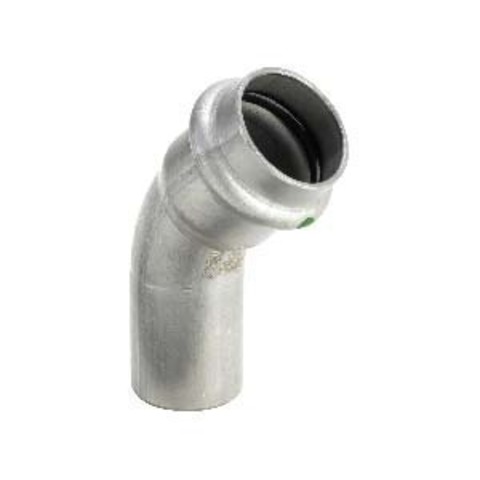 Отвод однораструбный 45° Sanpress Inox 54, нержавеющая сталь, Viega