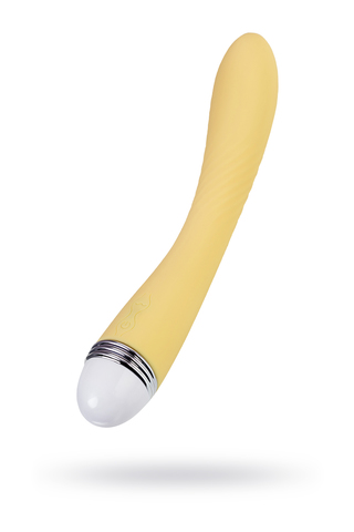 Нереалистичный вибратор Flovetta Calla, силикон, желтый, 22 см