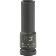 Головка ударная удлиненная шестигранная, 13 мм, 1/2", CrMo// STELS 13937