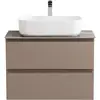 BelBagno KRAFT-700-2C-SO-CO База под раковину подвесная с фрезерованными ручками по всей длине фасада с двумя выкатн. ящ., Бежевый Мат., 700x455x500