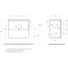 BelBagno UNO-MINI-700-2C-SO-BO База под раковину подвесная с фрезерованными ручками по всей длине фасада с двумя выкатн. ящ., Bianco Opaco,700x395x608