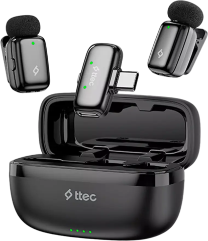 Микрофонная система TTEC GoMic Mini Plug&Play Universal Wireless Lavalier Microphone Kit, черный