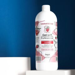 GEL-OFF Средство для обезжиривания ногтей Cleaner, Ароматная земляника, 1000 мл