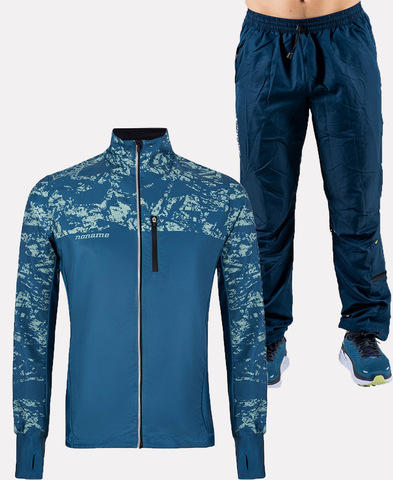 Беговой костюм Noname Trail Running Endurance Ux Blue Green/Dk Blue