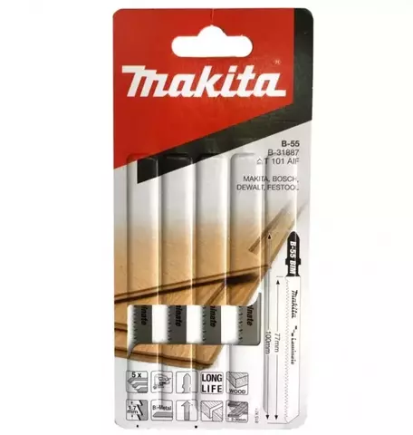 Пилки для лобзика B-55 100х1,7 мм, 5 шт Makita B-31887