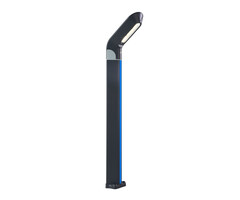 09200-F(220V),16(05) Светильник уличный Линден серый 220V w10*24 h80 Led Philips 10W (4000K) Декоративная подсветка синяя.. ТМ Kink Light