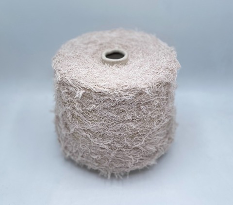 Pinori Filati (пр.Италия),art-Recy-Fur 240м/100гр. 90% хлопок 5% люрекс(золото) 5% Полиамид,цвет-Бежевый, арт.32552