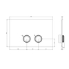 Gessi Venti20 54651#713 Клавиша смыва для унитаза двойная, для инсталляций Geberit Sigma8 и Sigma12, цвет Antique Brass