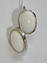 Овал Б (серьги из серебра)