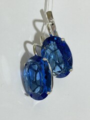 Озеро (серьги из серебра)