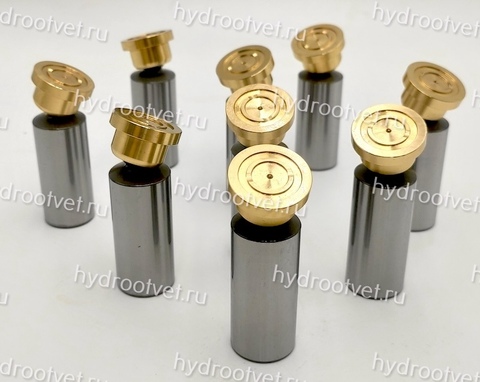 Фото A10VNO85 PISTON SHOE SET(ONE SET=9PCS) - Набор поршней с башмаками 22x66 мм для насоса Rexroth A10VNO85 серии 53 (в одном наборе 9 поршней)
