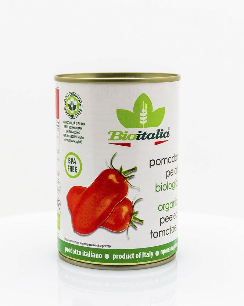 Томаты Bioitalia Очищенные в Томатном Соке 400 г