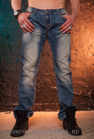 Rebel Spirit | Джинсы мужские Premium J045S045 перед