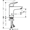Hansgrohe Logis 71107000 Смеситель для раковины однорычажный с донным клапаном