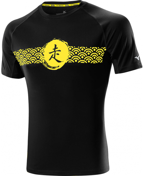 Футболка мужская Mizuno DryLite Wave Tee black