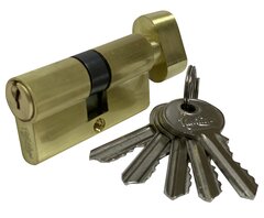 Механизм цилиндрический с английским ключом серия V VC60-VC80 - 5SB матовое золото