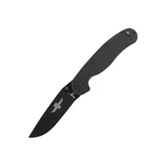 Фото Нож складной Ontario RAT-1, сталь D2, рукоять carbon fiber, black