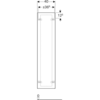 Geberit Xeno2 500.503.43.1 Высокий шкафчик с одной дверью и внутренним зеркалом, 40x170x35.1см, Серый / Меламин, древесная структура