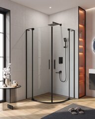 Cezares SLIDER-R-2-90/100-C-NERO Душевой уголок, цвет: чёрный фото