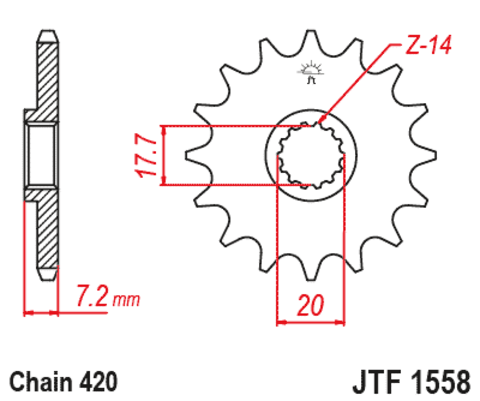 Звезда ведущая JTF1558 14