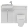 Ideal Standard i.life S T459401 Напольный пристенный безободковый унитаз-соло, технология RimLS+, горизонтальный (универсальный) выпуск, с крепежом