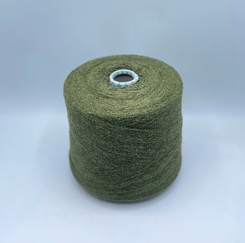 Lineapiu (пр.Италия),art-Boucle 1400м/100гр, 75% Хлопок 25% Нейлон, цвет-Травяной,меланж, арт.34905