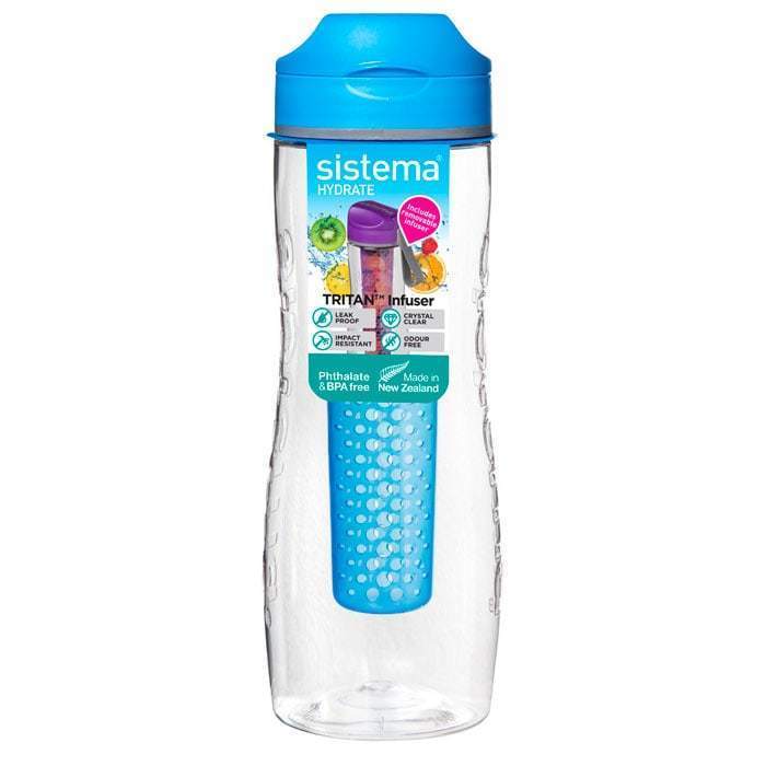 Бутылка для воды Sistema "Hydrate", Тритан, 800 мл, цвет Голубой