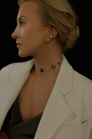 Колье Мерга, серебро 925, позолота 18k 3
