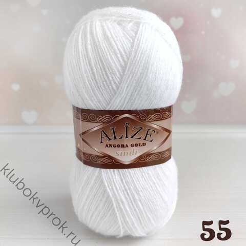 ALIZE ANGORA GOLD SIMLI 055, Белый