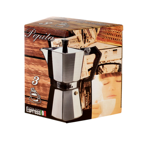 Кофеварка гейзерная G.A.T. PEPITA 104103 chrome 150ml