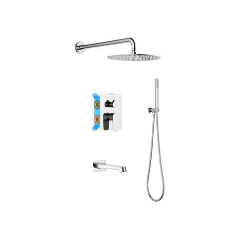Aquatek Оберон AQ1273CR Душевая система, цвет: хром