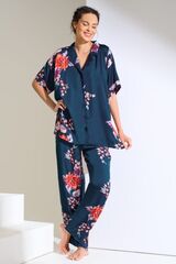 Пижамная рубашка с коротким рукавом LISCA AMARYLLIS 023447 | Сине-зеленый